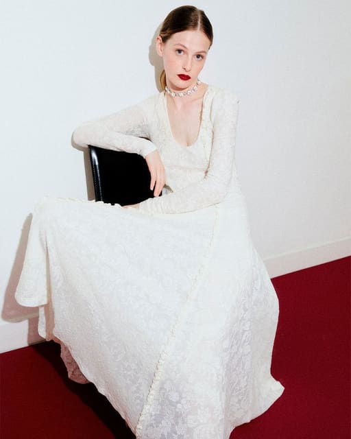 Party-Ready in Winter White — Alberta Ferretti