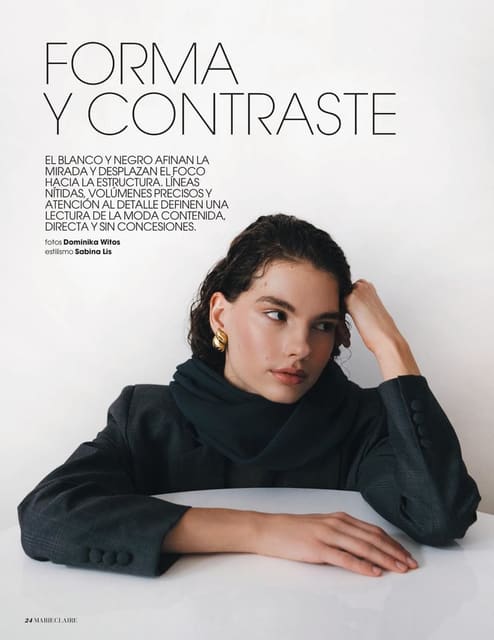 Forma y contraste — Marie Claire Spain