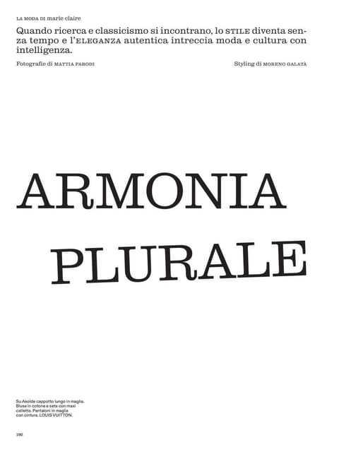 Armonia Plurale — Marie Claire Italia