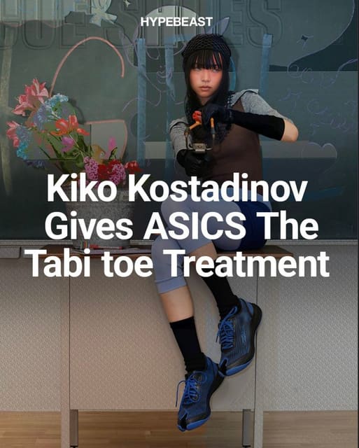 Kiko Kostadinov Unveils Its ASICS-Collaborated ILARGI FF Tabi-Style Sneaker by by Ryan Trecartin — Hypebeast