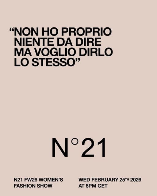 FW26 Show Teaser — N21