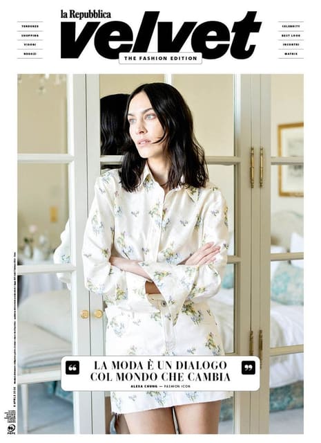 La Repubblica Velvet with Alexa Chung — D Repubblica