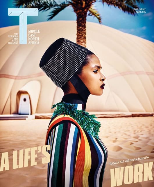 T: The New York Times Style Magazine MENA April 2026 Cover — T: The New York Times Style Magazine MENA
