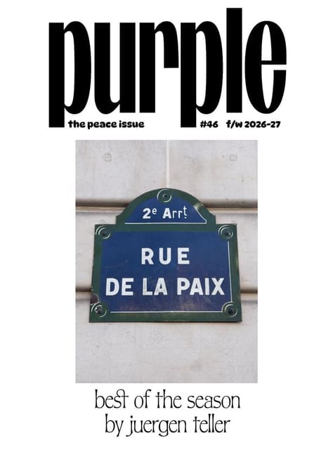 Purple Magazine #46 Fall/Winter 2026 Cov... — Purple Magazine
