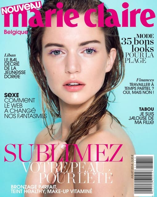 Marie Claire Belgium July 2014 Cover — Marie Claire Belgium