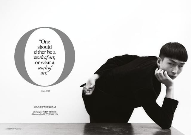One should either be a Work Of Art, or w... — Glass Magazine