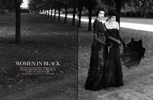 Women in Black — Harrods