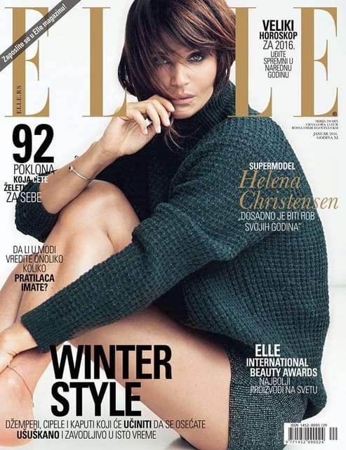 Elle Serbia January 2016 Cover — Elle Serbia