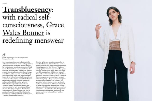 Grace Wales Bonner - Transbluesency — Tank Magazine