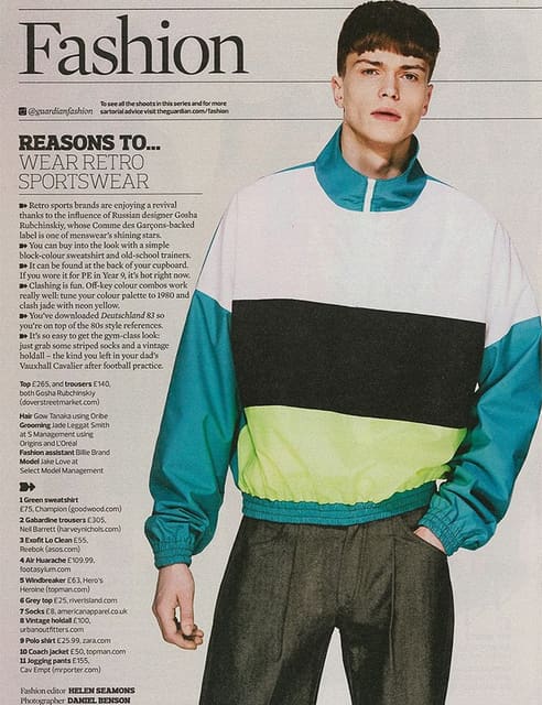 Reasons to wear retro sportswear — The Observer Magazine UK