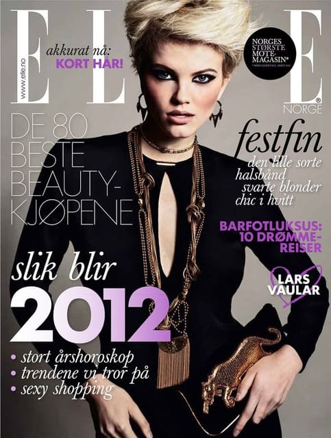 Elle Norway January 2012 Cover — Elle Norway