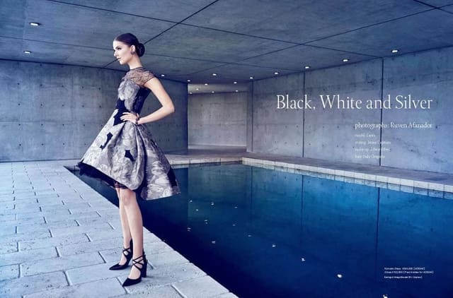Black, White and Silver for Foxey Magazi...