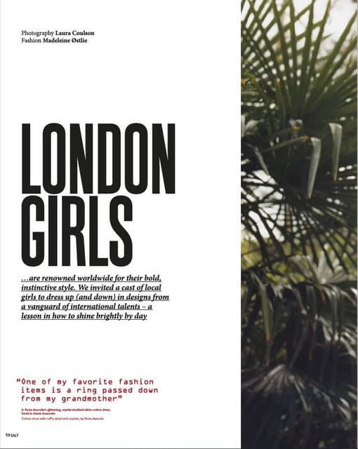 London Girls — Salt Magazine by Swarovski