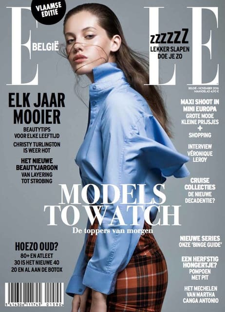 Elle Belgium November 2016 Cover — Elle Belgium
