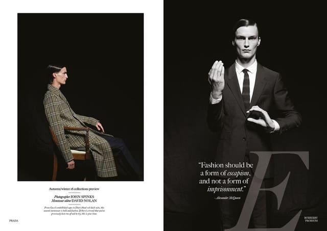 Fashion should be a form of escapism and... — Glass Man