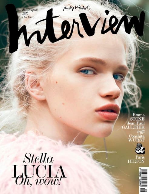 Interview Germany July/August 2015 Cover... — Interview Germany