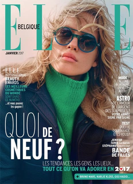Elle Belgium January 2017 Cover — Elle Belgium