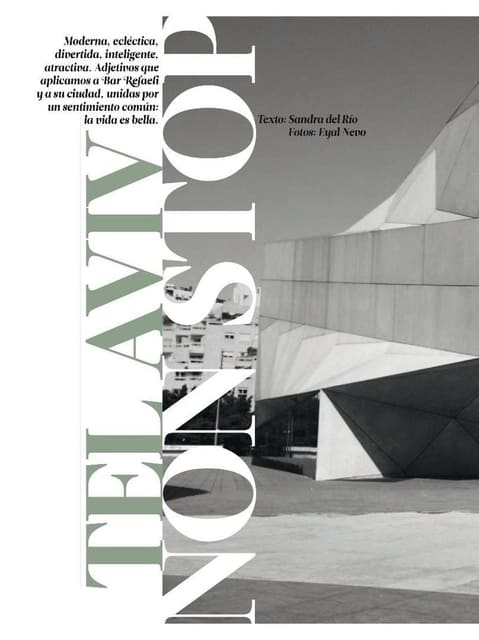 Tel Aviv Non Stop by Eyal Nevo — Conde Nast Traveler Spain