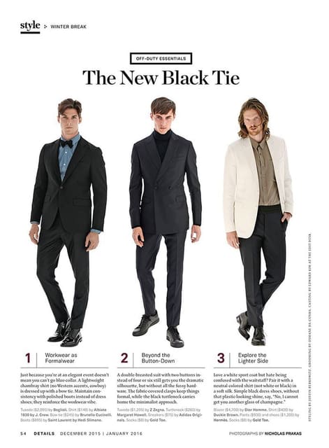 The New Black Tie by Nicholas Parkas — Details Magazine