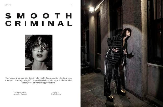 Smooth Criminal — L'Officiel Indonesia
