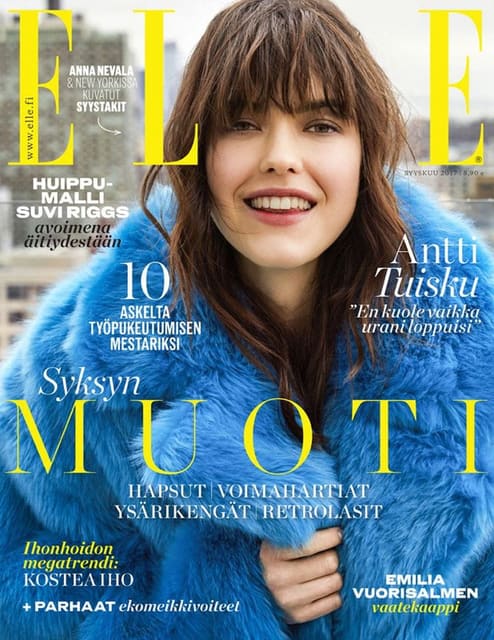 Elle Finland September 2017 Cover — Elle Finland
