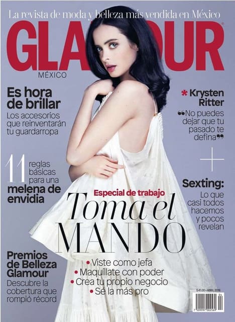 Glamour Mexico April 2016 Cover with Kry... — Glamour Mexico & Latin America