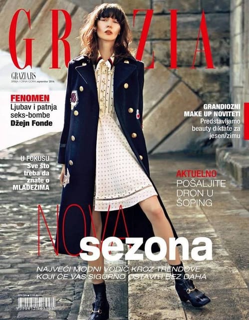GRAZIA Serbia September 2016 Cover — Grazia Serbia