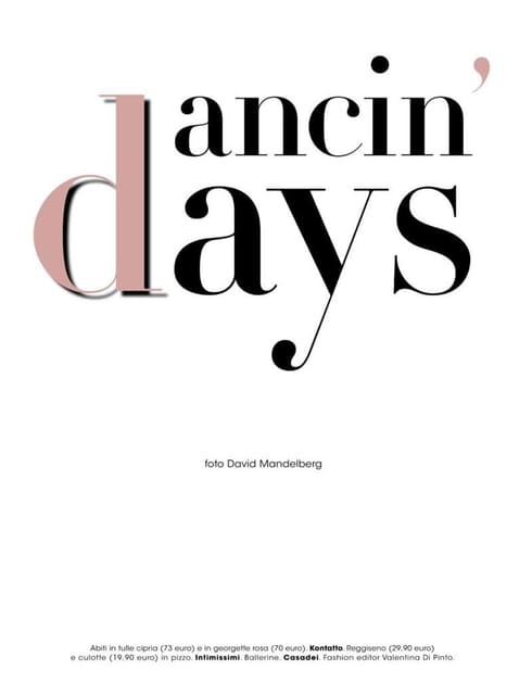 Dancin’ Days — Glamour Italia