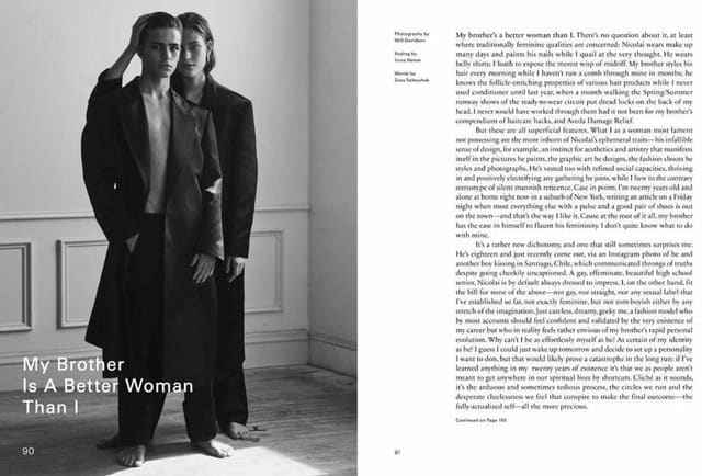My Brother Is A Better Woman Than I — Unconditional Magazine
