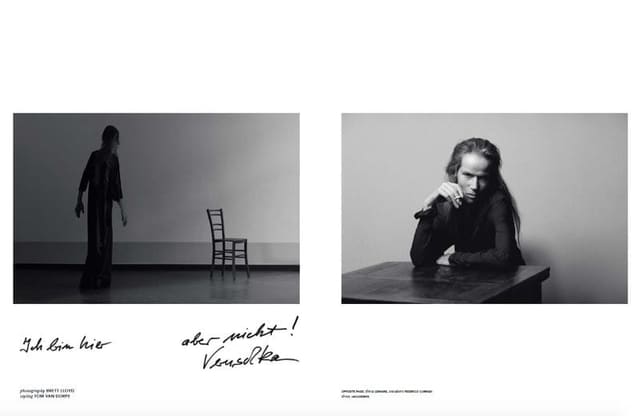 Ich bin hier... aber nicht! Veruschka — Dust Magazine
