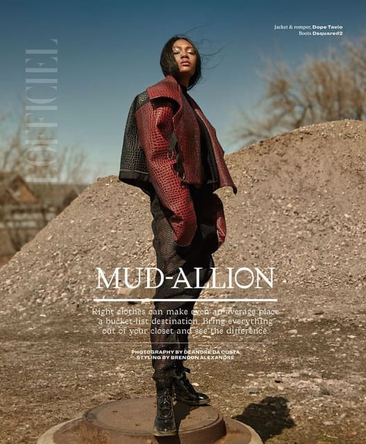 Afiya Bennett in MUD-ALLION — L'Officiel India