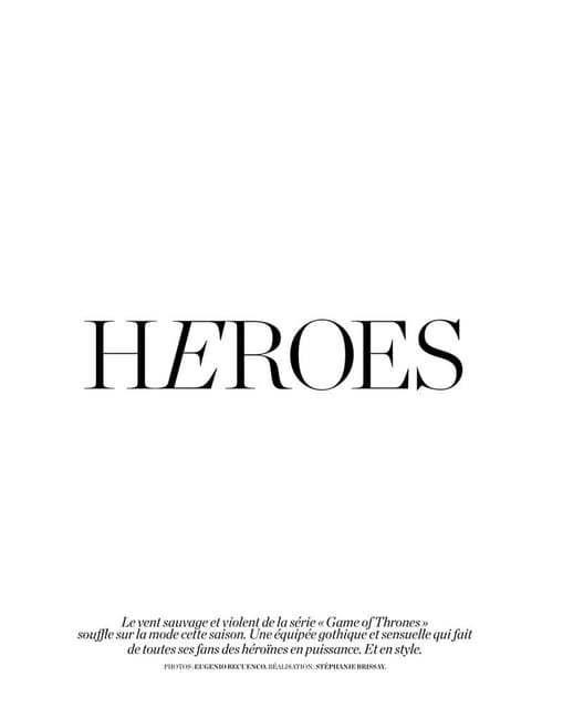 Heroes — Marie Claire France