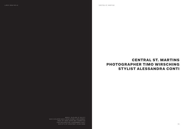 CENTRAL ST. MARTINS — Lurve Magazine