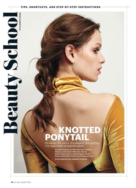 Beauty School: Knotted Ponytail — Allure Magazine