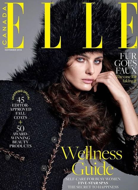 Elle Canada November 2018 Cover — Elle Canada